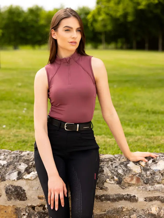 Lemieux Maria Sleeveless Baselayer Rosewood: Performance Equestrian Apparel