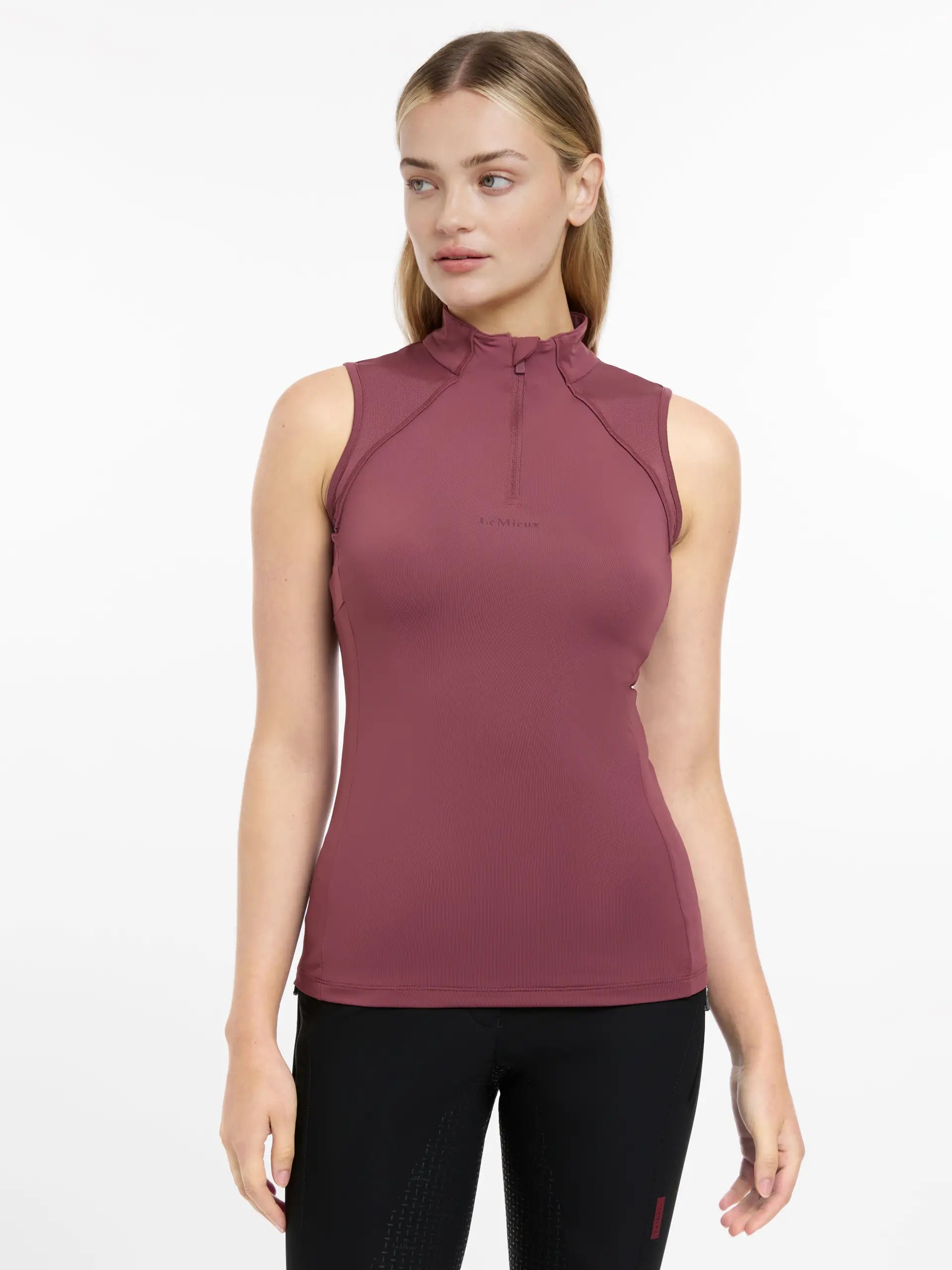 LEMIEUX Maria Mesh Sleeveless Baselayer Rosewood - Performance Equestrian Top - Equiflair