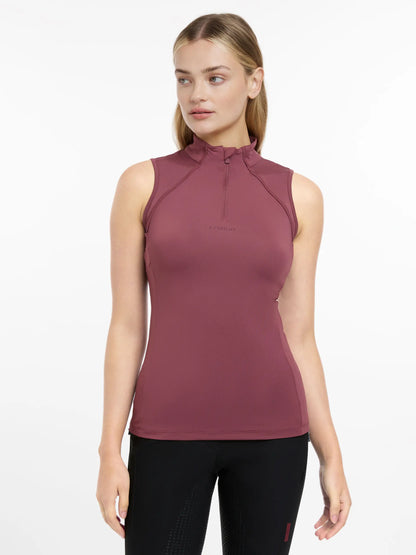 LEMIEUX Maria Mesh Sleeveless Baselayer Rosewood - Performance Equestrian Top - Equiflair
