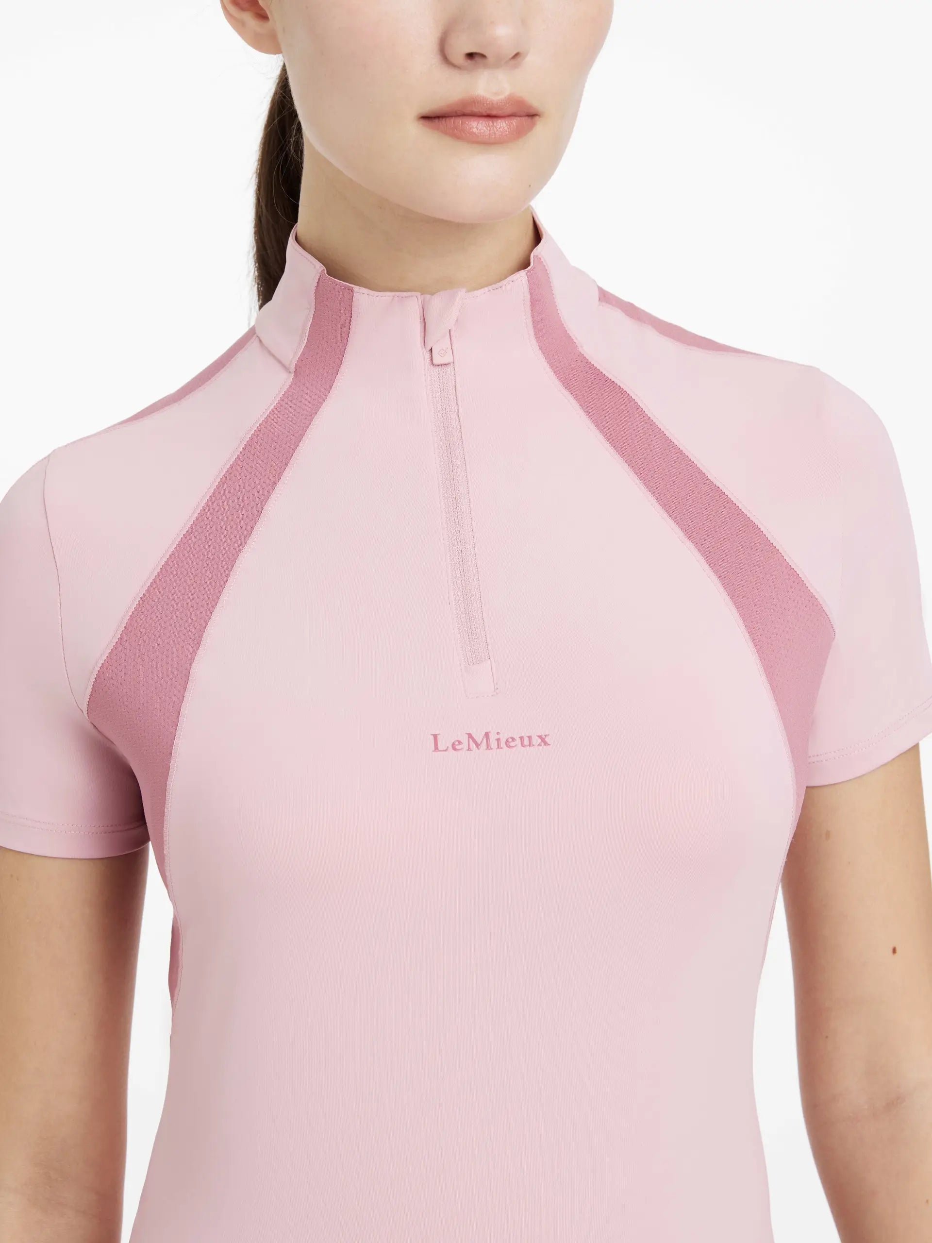 LEMIEUX MARIA MESH Short Sleeve Baselayer - Blossom Color - Equiflair. Equestrian Sportswear, Performance Top