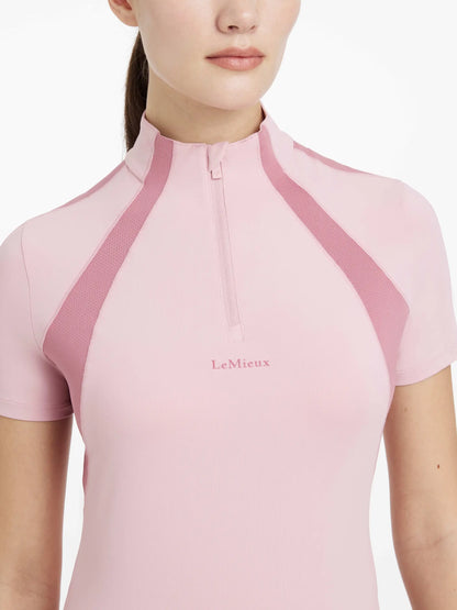 LEMIEUX MARIA MESH Short Sleeve Baselayer - Blossom Color - Equiflair. Equestrian Sportswear, Performance Top