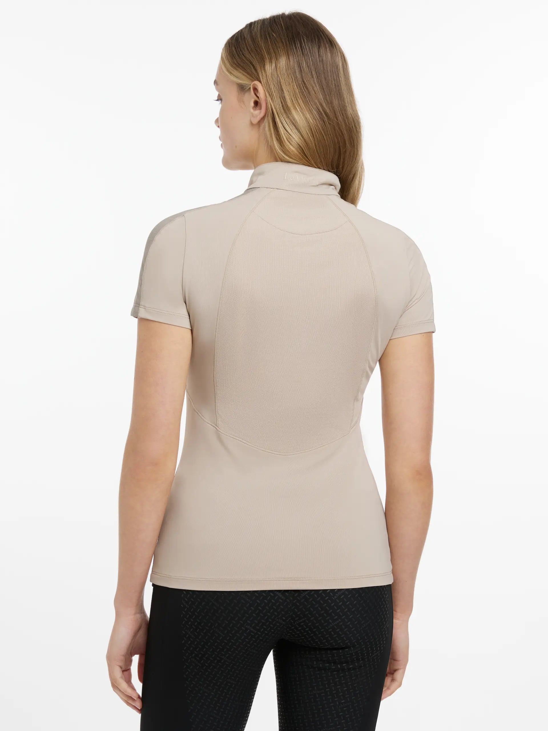 LEMIEUX MARIA MESH Short Sleeve Baselayer - Almond | Equestrian Sportswear Top, UV50+ Protection, Breathable Riding Apparel