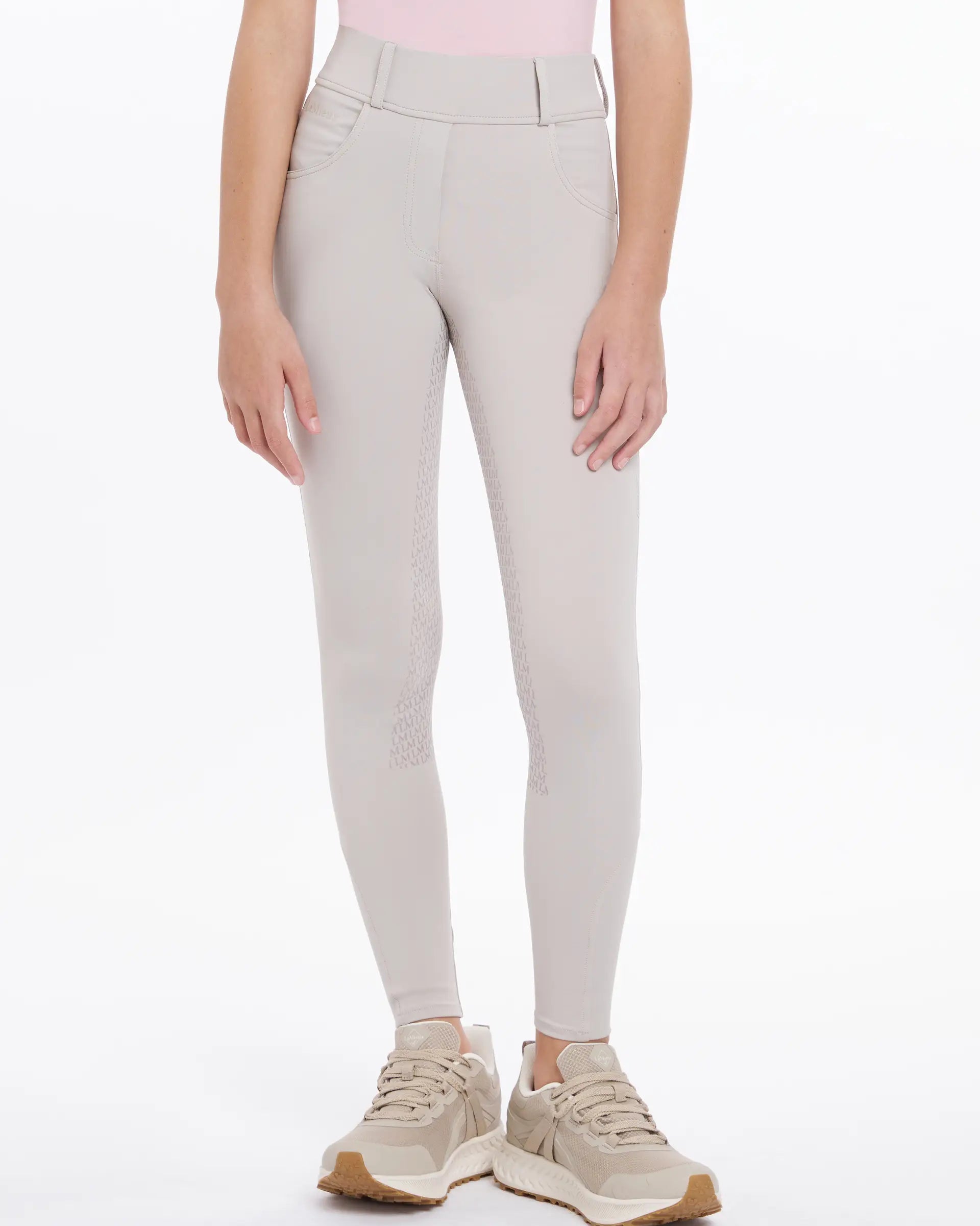 LEMIEUX Young Rider Remi Breggings Stone: Stylish & Comfy Equestrian Riding Leggings