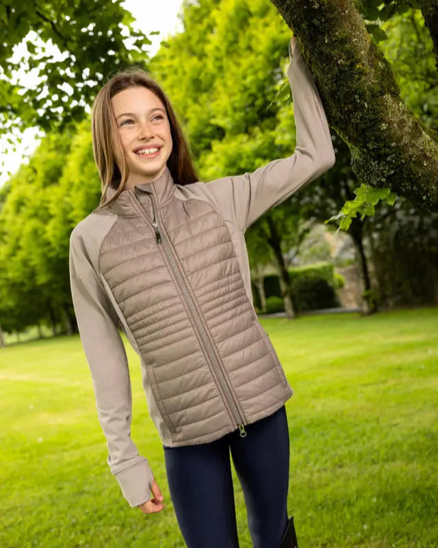 LeMieux Young Rider Josephine Jacket Pecan | Girl's Quilted Equestrian Jacket