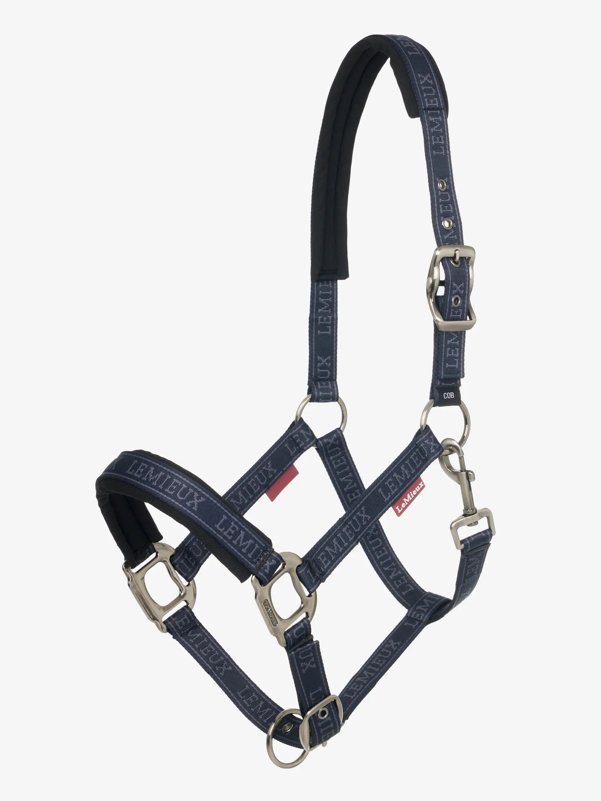 LeMieux Logo Headcollar Navy - Durable Nylon Horse Headcollar for Equestrian Activities