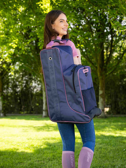 LEMIEUX BOOT & HAT BAG DUSK BLUE. Equestrian Riding Boot & Helmet Bag. Equiflair.