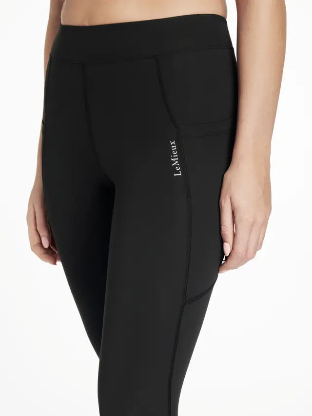 LeMieux Dani Sport Black Leggings for Women | Athletic & Riding Tights with Pockets