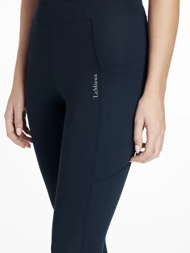 LeMieux Dani Sport Leggings Navy | Equestrian Riding Tights | Technical Leggings with Phone Pocket