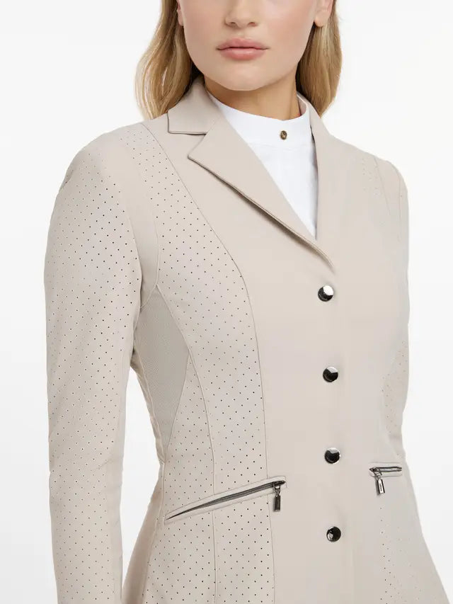 LEMIEUX Jessica Mesh Show Jacket Stone - Breathable Equestrian Performance Jacket by Equiflair