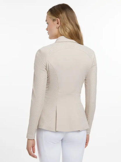 LEMIEUX JESSICA Mesh Show Jacket - Stone Color - Equestrian Competition Apparel - Breathable, Technical Performance, lightweight