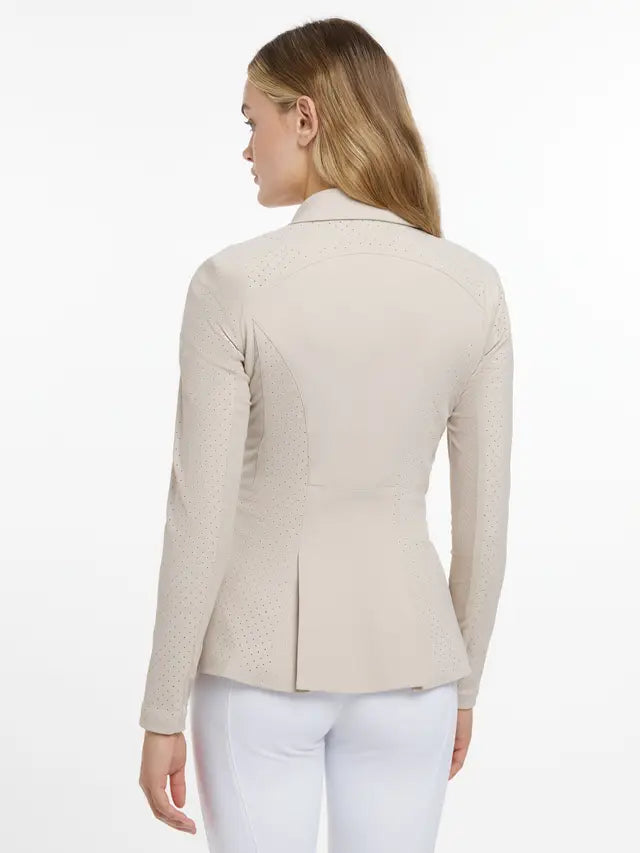 LEMIEUX JESSICA Mesh Show Jacket - Stone Color - Equestrian Competition Apparel - Breathable, Technical Performance, lightweight