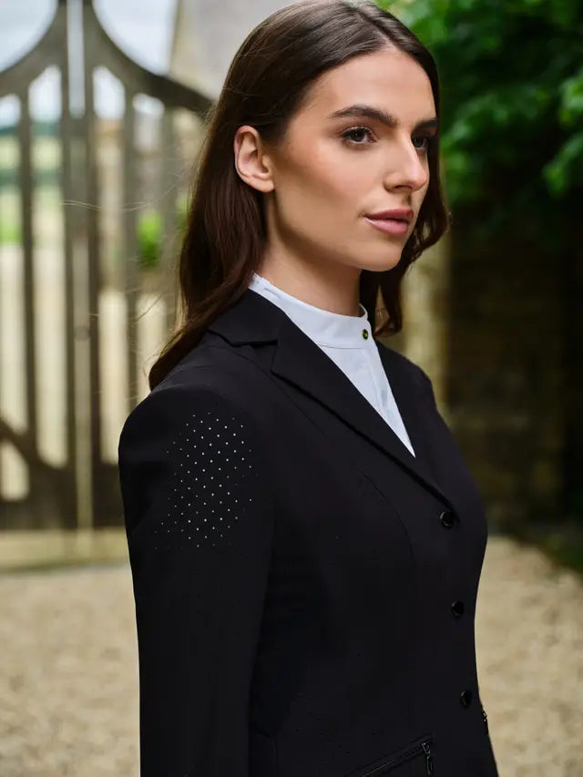 Lemieux Jessica Mesh Show Jacket - Black Equestrian Competition Jacket for Women | Equiflair