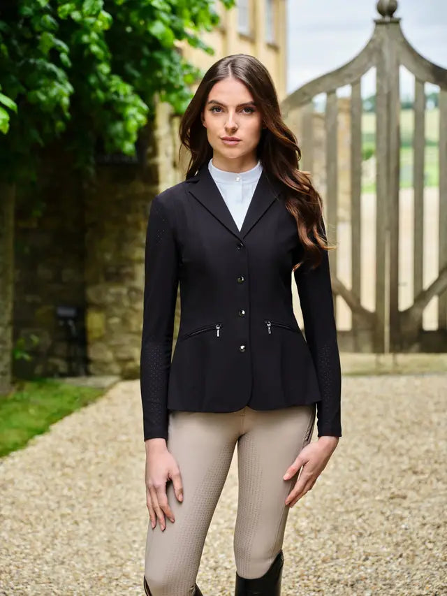 Lemieux Jessica Mesh Show Jacket - Black Riding Jacket, Breathable Equestrian Apparel