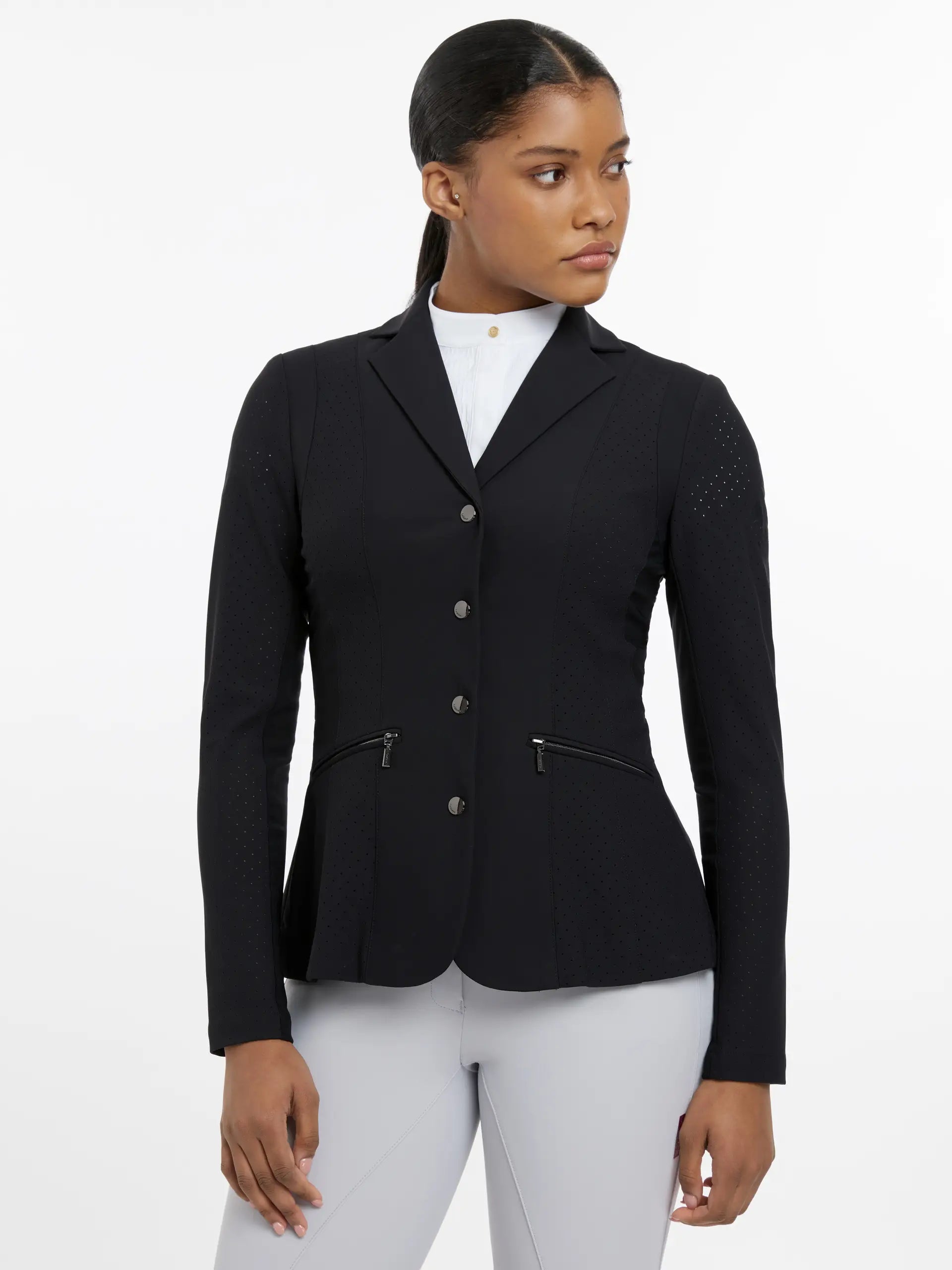 Lemieux Jessica Mesh Black Riding Show Jacket - Equestrian Competition Apparel