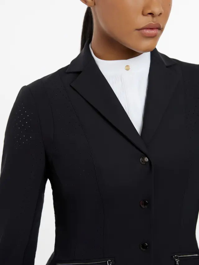 Lemieux Jessica Black Mesh Show Jacket: Equestrian Competition Apparel