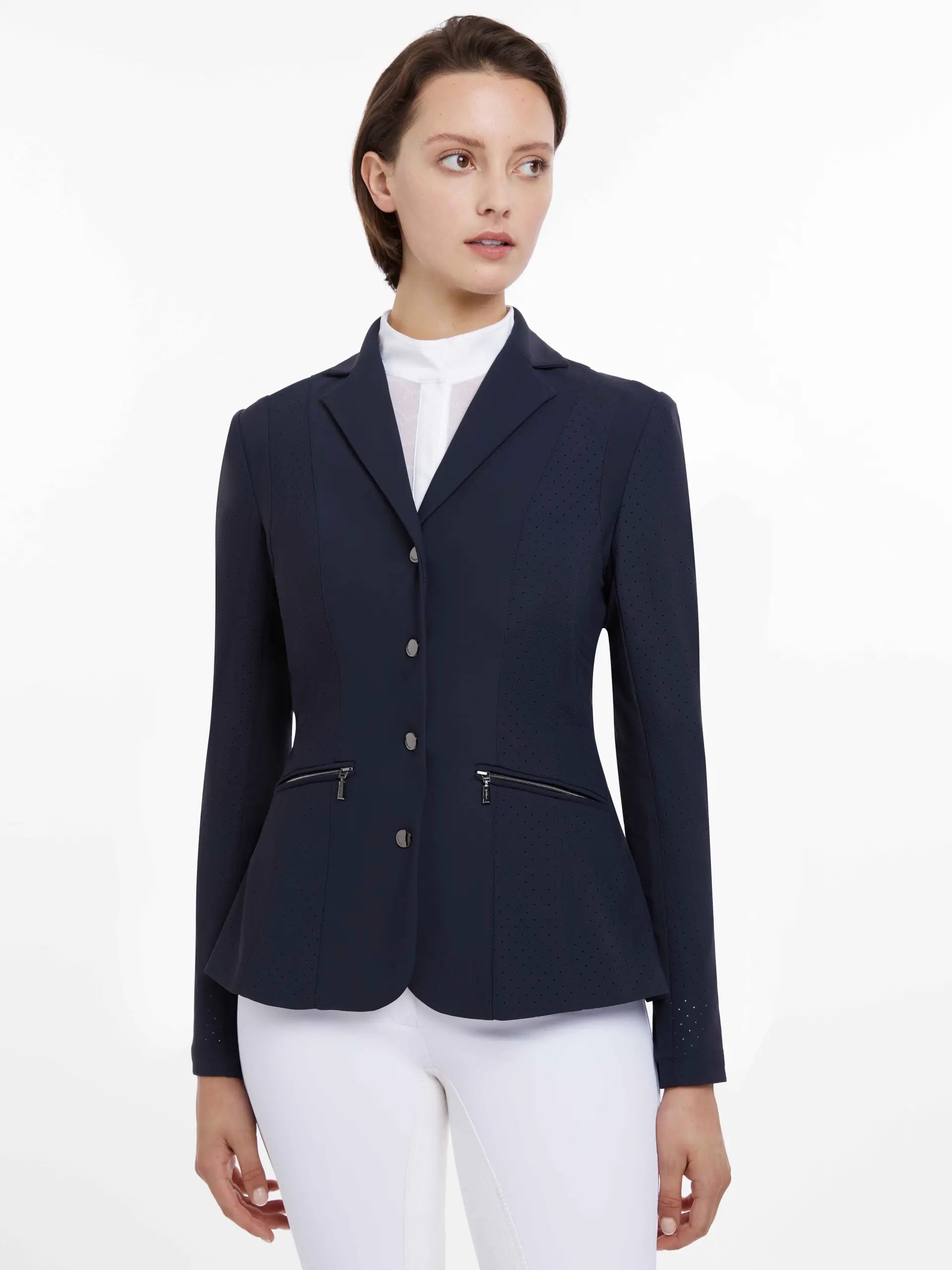LEMIEUX JESSICA MESH SHOW JACKET NAVY - Equiflair - Lightweight Equestrian Competition Jacket