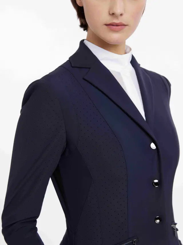 Lemieux Jessica Navy Mesh Riding Show Jacket: Breathable, Lightweight Competition Apparel for Equestrians