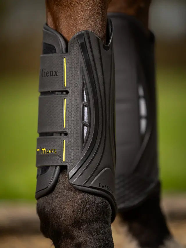 LEMIEUX MIMSAFE XC Boot Hind Black: Horse Cross Country Leg Protection - Equiflair