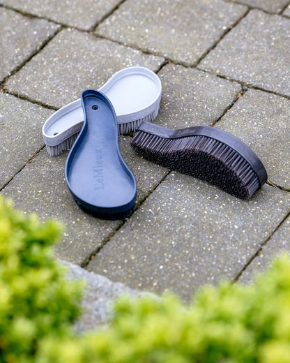 LeMieux Wizard Horse Grooming Brush Trio - Navy, Black, Grey. Equine Dirt & Hair Removal. Pet Supplies.