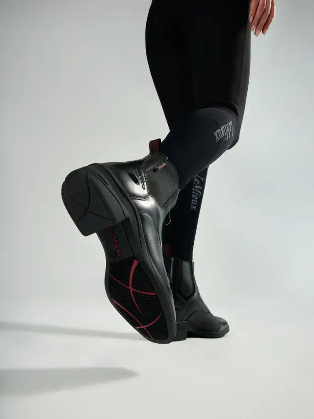 LeMieux Black Zip Paddock Boots: Premium Leather Equestrian Riding Boots for Women
