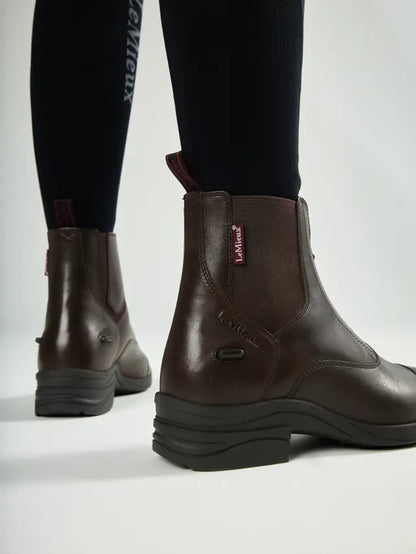 LeMieux Brown Leather Paddock Boots | Equestrian Riding Boots | Zip Boots