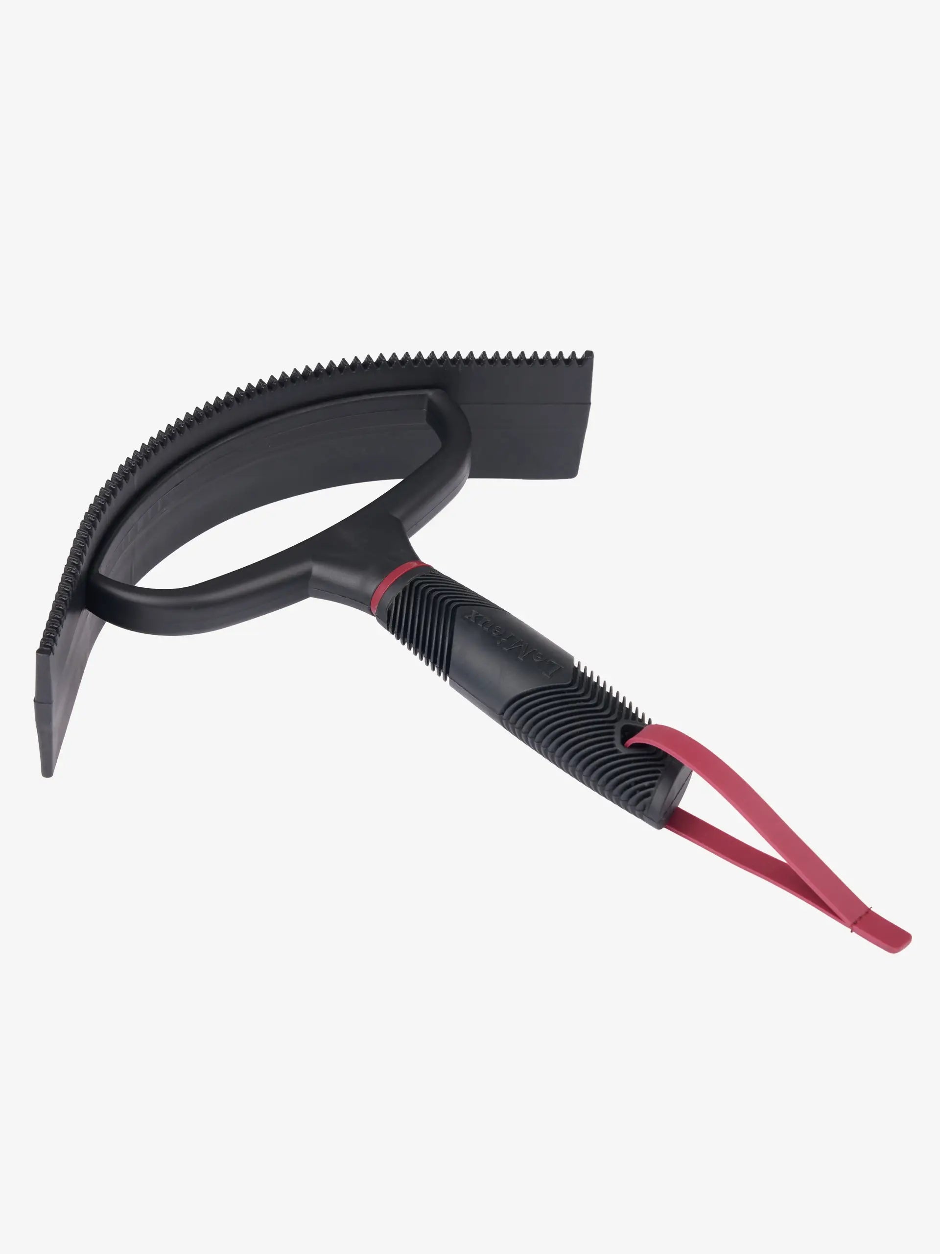 LeMieux Black Sweat Scraper - Horse Grooming Tool, Ergonomic Handle, Silicone Strap, Water Remover