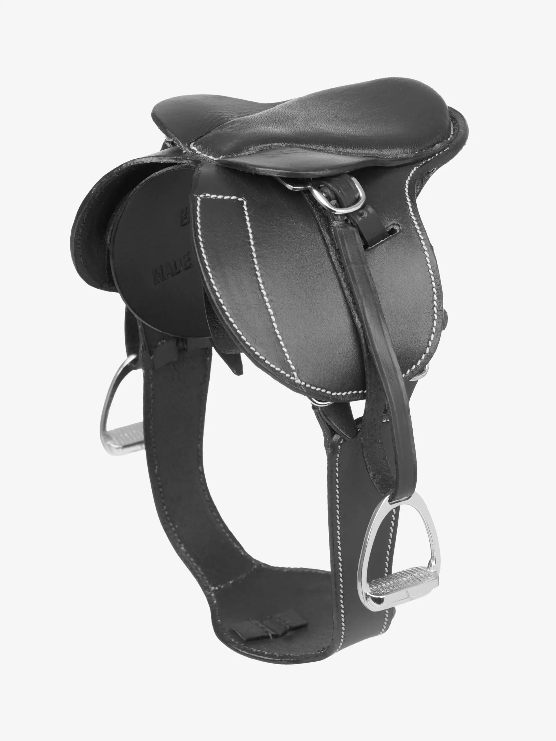 LEMIEUX Toy Pony Jump Saddle & Stud Girth Black: Miniature Horse Saddle for Kids, Equestrian Toy Set