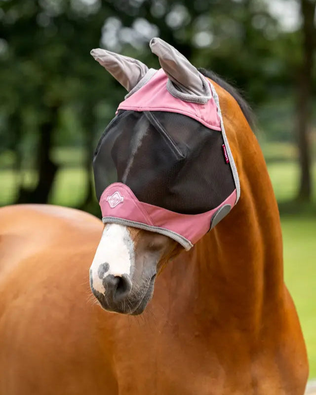 LeMieux Visor-Tek Peony Horse Fly Mask: UV Protection, Breathable Mesh, and Comfortable Fit