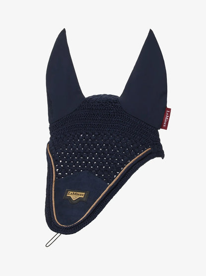 LEMIEUX Puissance Fly Hood - Navy Horse Fly Veil, Equestrian Protective Ear Net