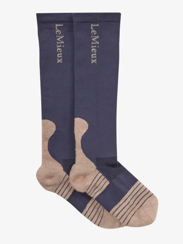 LeMieux Performance Socks Dusk Blue - Equestrian Riding Socks | Equiflair