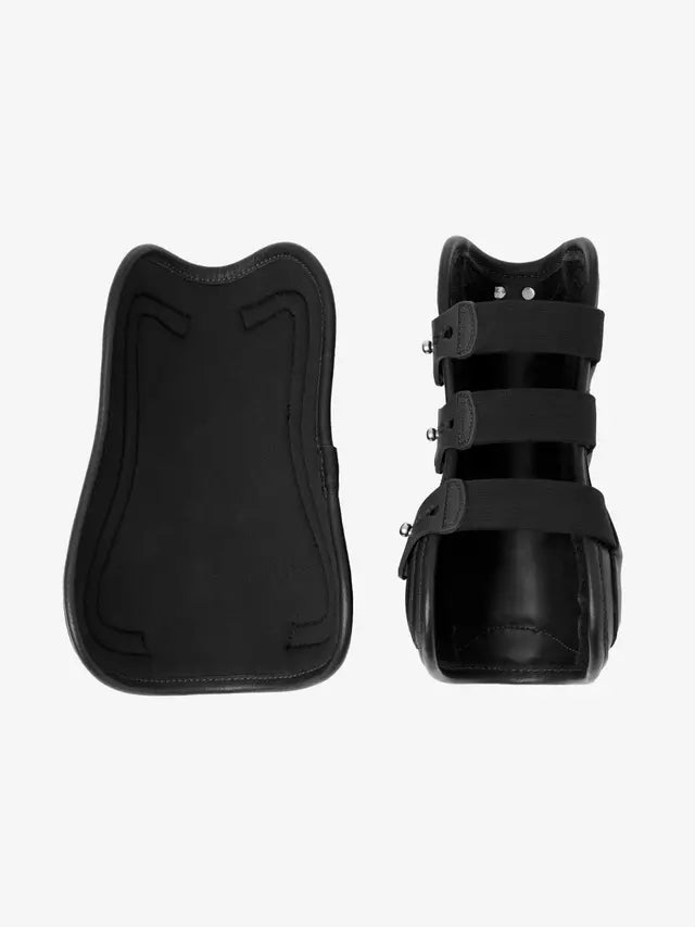 Lemieux Capella 3-Strap Tendon Horse Boots - Black. Durable Horse Leg Protection.