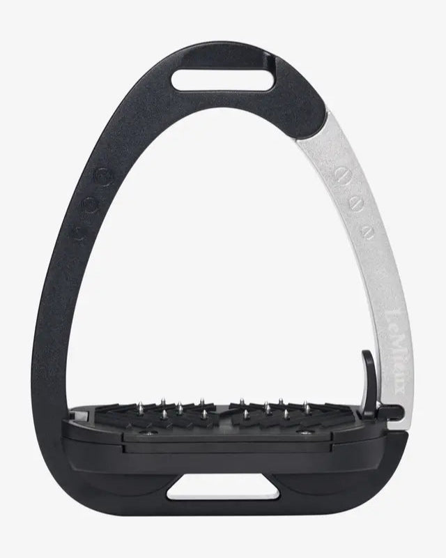LEMIEUX Vector Balance Stirrup: Black & Aluminium Equestrian Safety Stirrups Lightweight with Grip | Equiflair