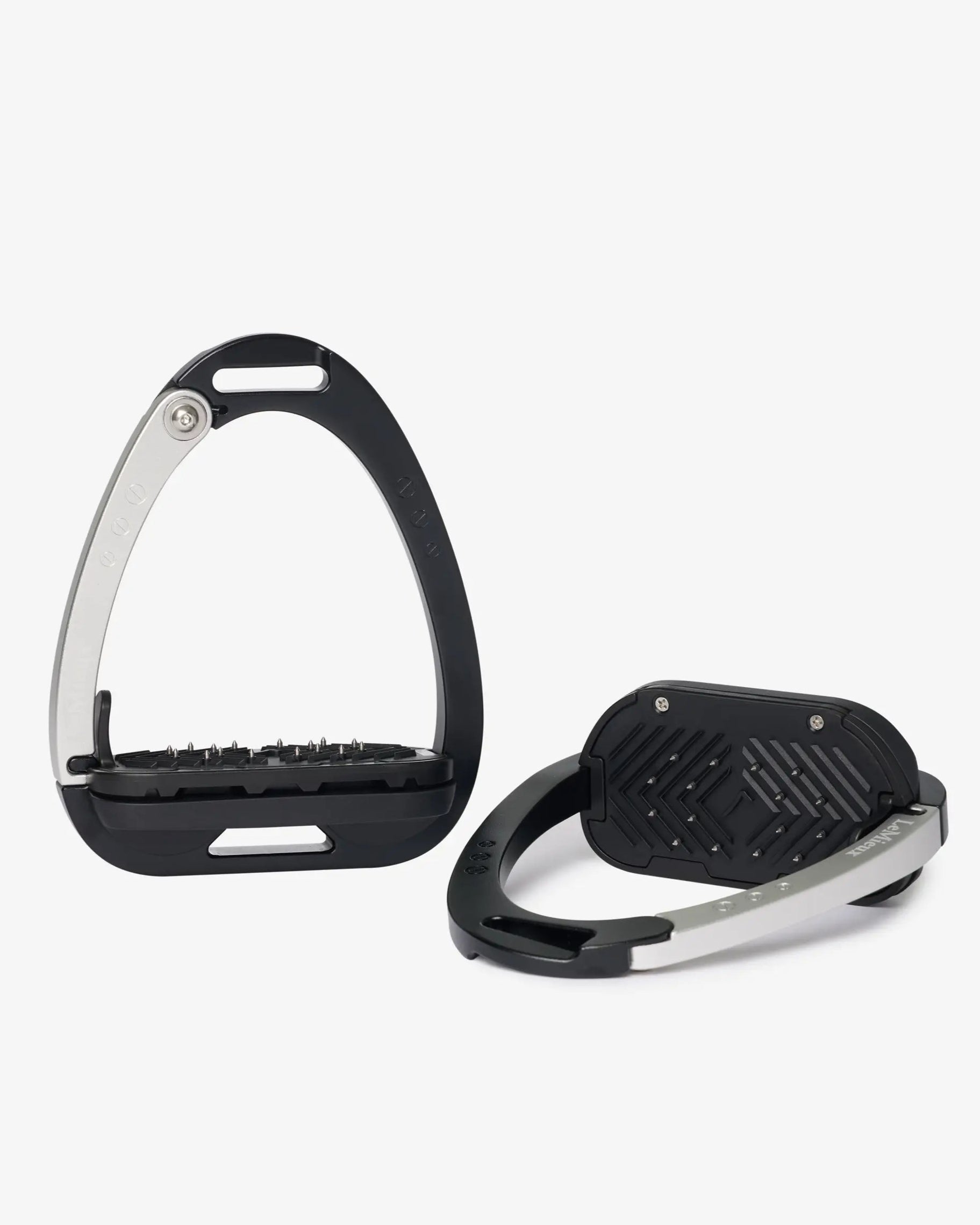 LEMIEUX VECTOR BALANCE STIRRUP BLACK/ALUMINIUM - Equiflair. Advanced, lightweight horse riding stirrups.