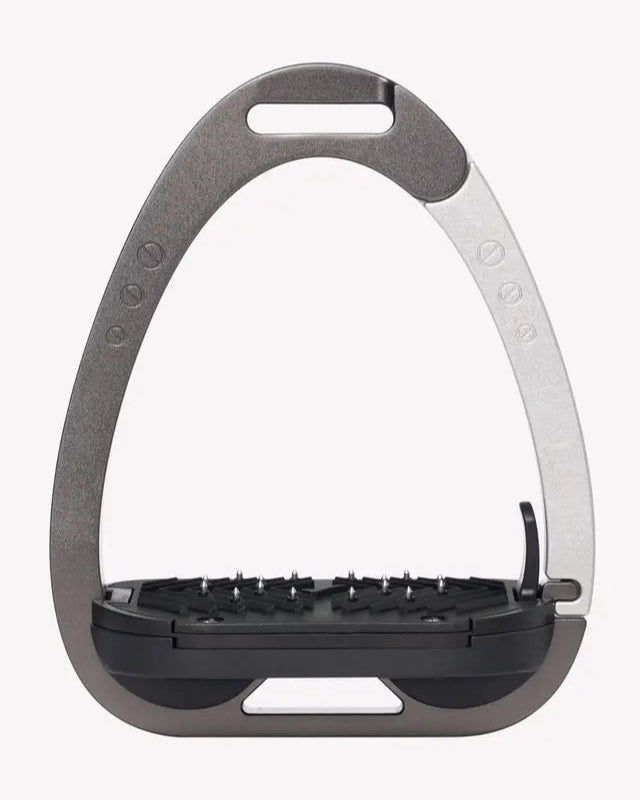 LEMIEUX VECTOR BALANCE STIRRUP CARBON/SILVER - Equestrian Safety Stirrups, Horse Riding Gear, Superior Stability