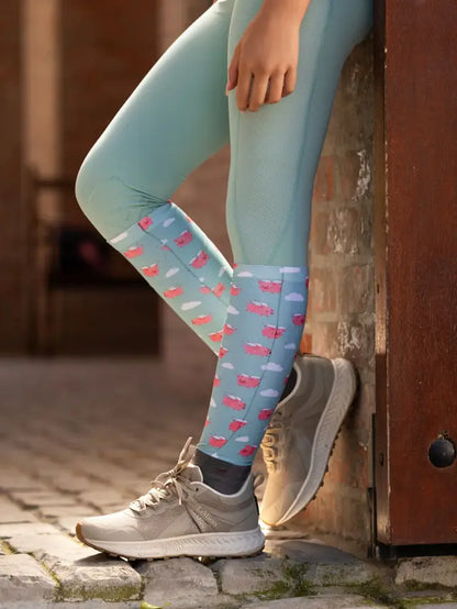 LEMIEUX Footsie Socks Flying Pigs - Comfortable Equestrian Riding Socks from Equiflair Saddlery with playful design. Perfect fit!