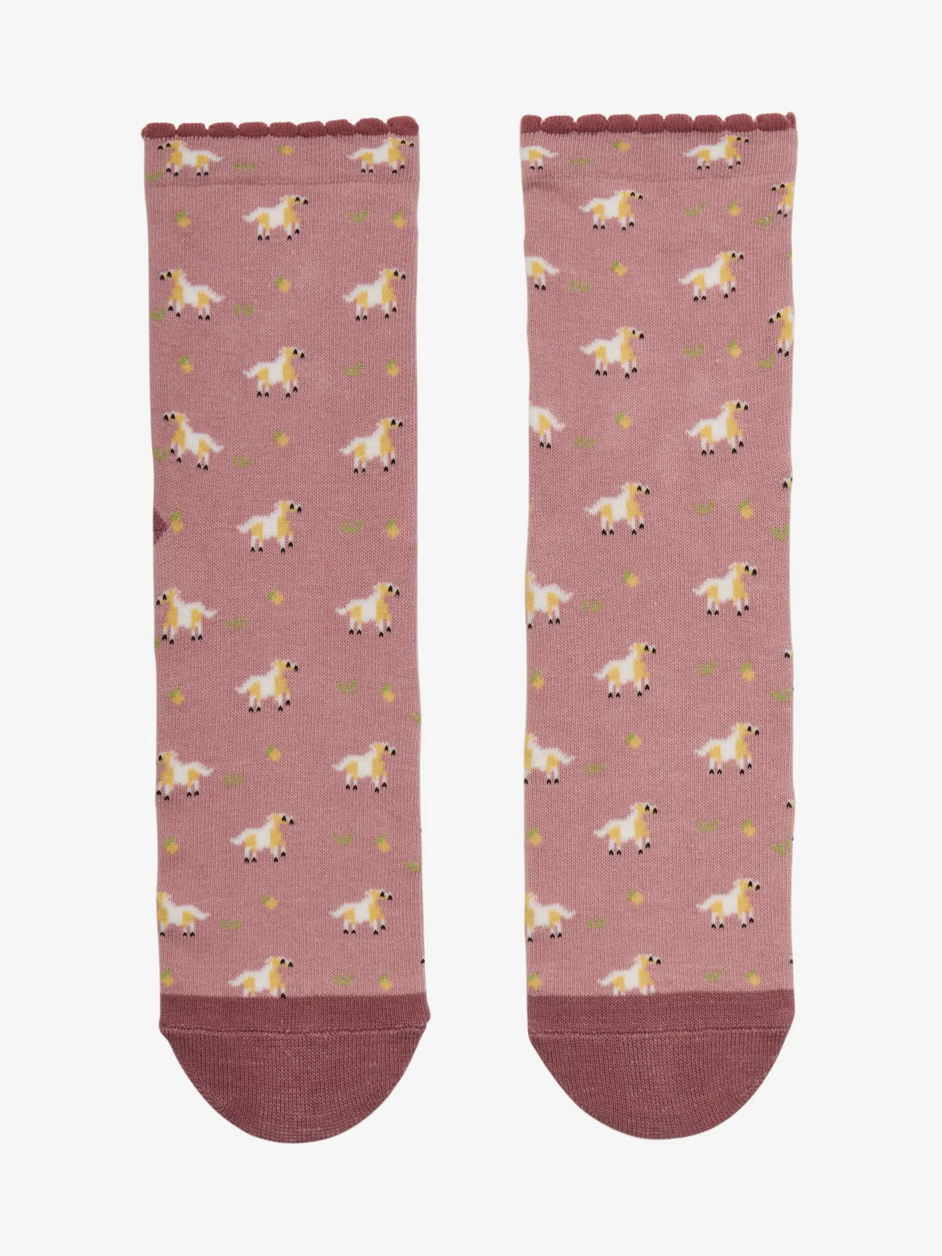Lemieux Mini Lemon Character Socks (2 Pack). Cute Equestrian Horse Design Socks for Kids - Soft & Comfortable