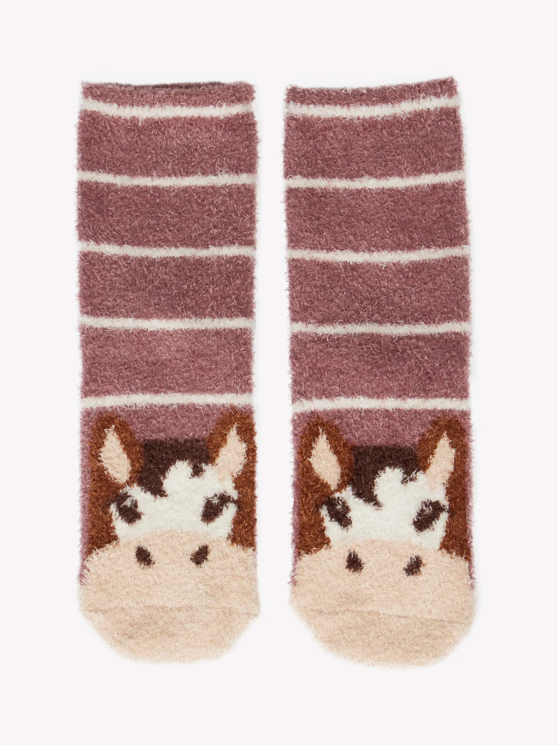 LeMieux Duke Fluffy Socks - Horse Character Socks for Warmth & Style, Equestrian Socks