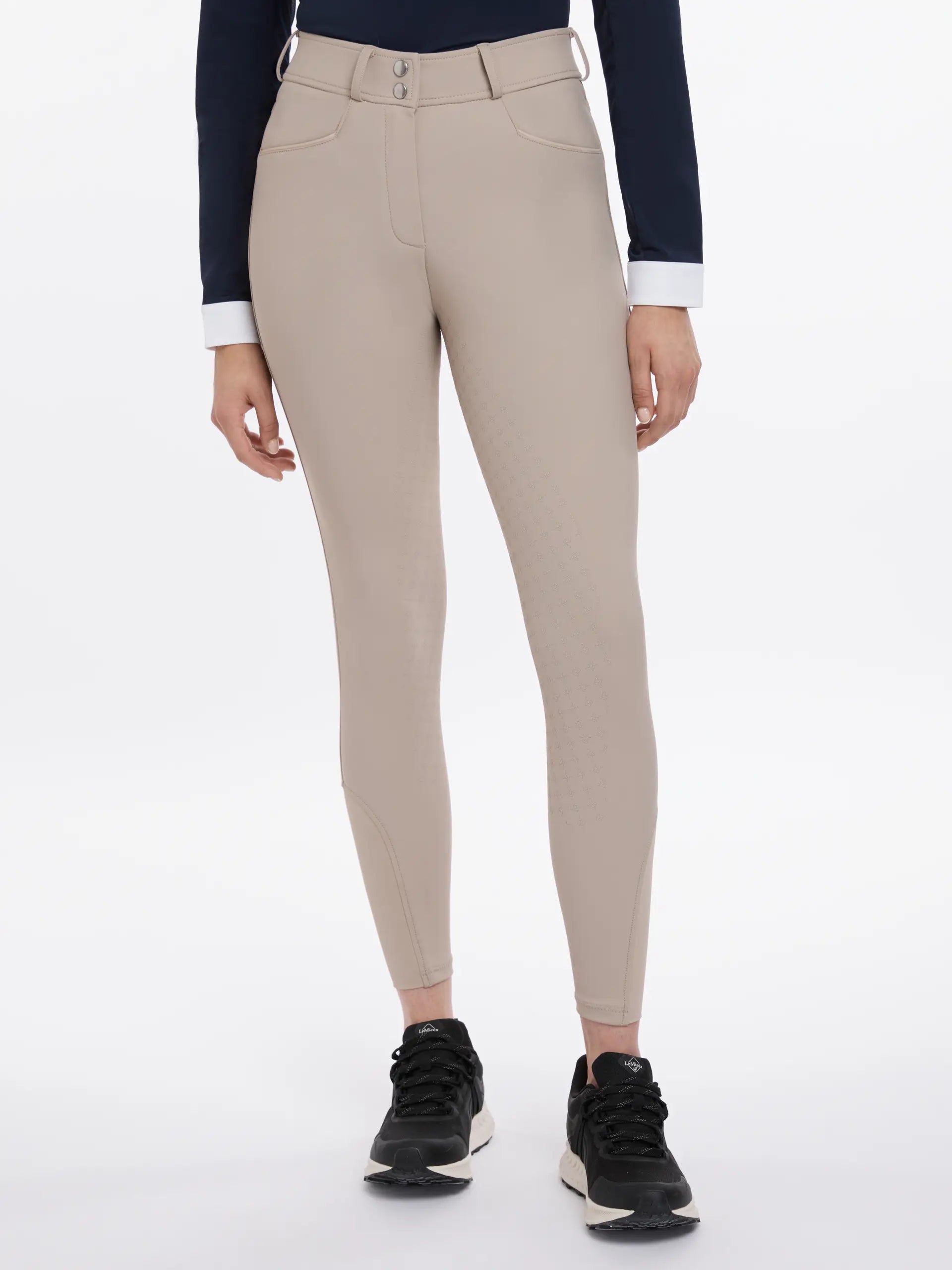 LEMIEUX Isabelle Full Seat Equestrian Breeches - ALMOND Riding Pants for Women