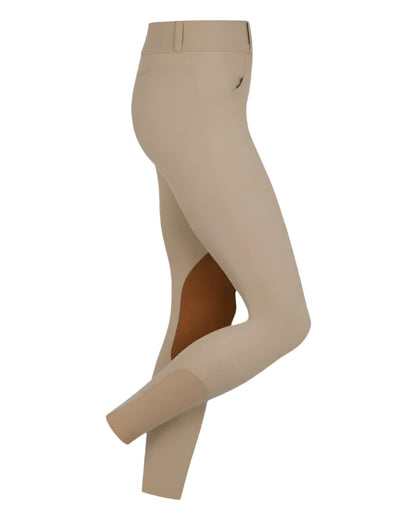Beige Riding Breeches - Lemieux Hunter Breeches with Tan Knee Patch - Equiflair