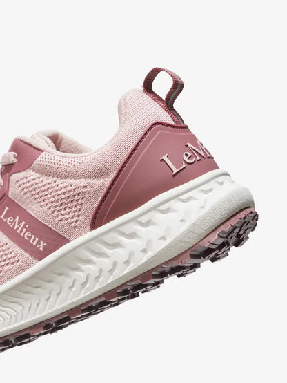 LeMieux Youth Trax-Lite Trainer Blossom: Equestrian slip-on shoe, breathable, Michelin sole for stability, comfortable for young riders.