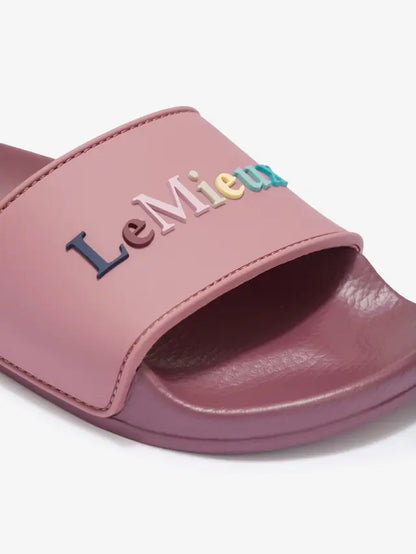 LeMieux Young Rider Blossom Sliders - Comfortable Equestrian Footwear, Pool or Everyday Slides with LeMieux Branding