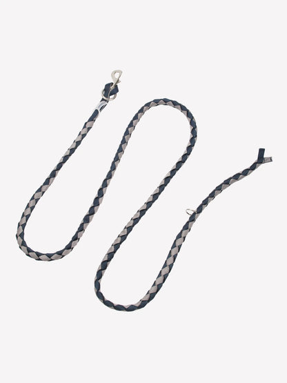 LeMieux Harlequin Lead Rope Navy/Pecan Braided Horse Lead with Trigger Clip
