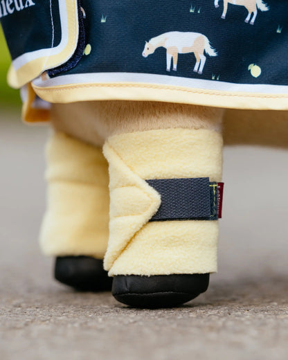 LeMieux Toy Pony Lemon Bandages: Cosy yellow fleece polo bandages for toy ponies. Kids Equestrian Gear from Equiflair