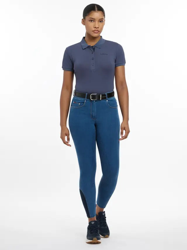 Lemieux Dolly Denim Breech - Riding Leggings w/ Silicone Grip. Equestrian Apparel by Equiflair. Stylish and Functional Riding Pants.