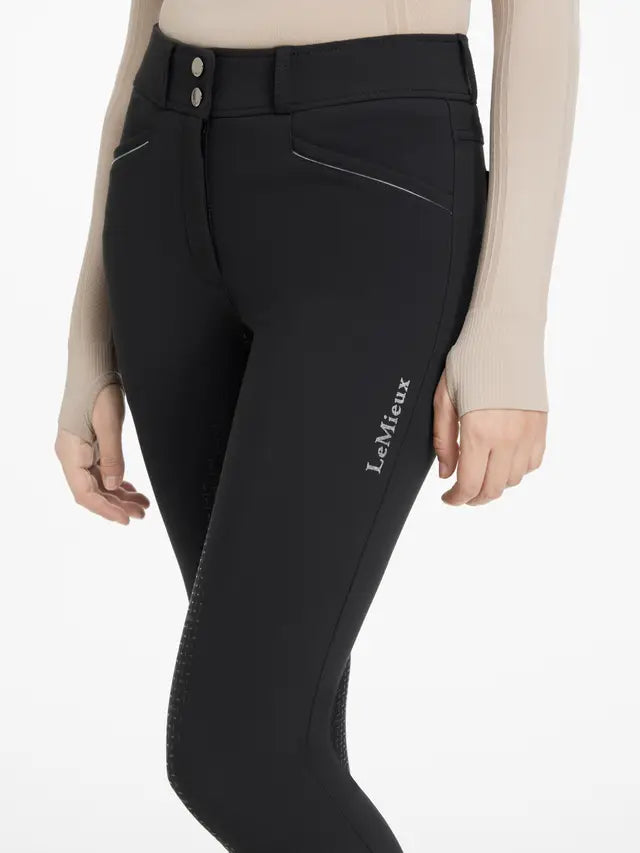 LeMieux Freya Pro Black Riding Breeches: Equestrian Apparel, Silicone Grip, High Waist