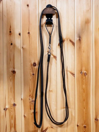 LEMIEUX Leather Draw Reins Brown - Horse Riding Equipment - Equiflair