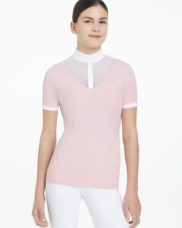 LeMieux Young Rider Eva Blossom Show Shirt - Short Sleeve Equestrian Apparel
