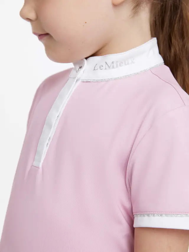 LEMIEUX MINI BELLA Show Shirt - Blossom Pink equestrian competition apparel for children's horse riding events. 