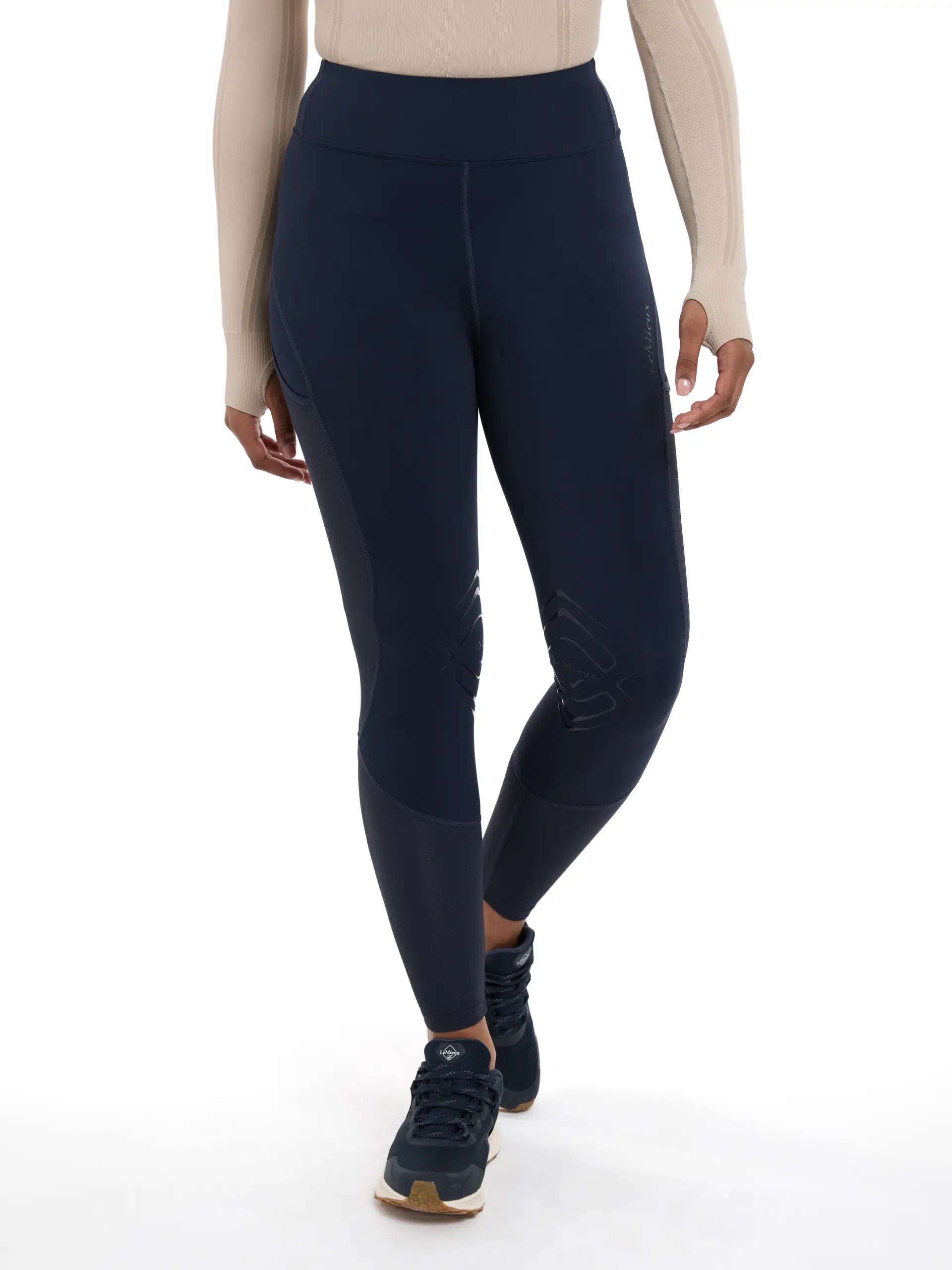 Lemieux Lydia Navy Mesh Leggings for Riding | Equiflair Equestrian Apparel