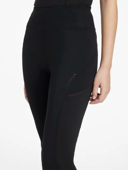 LeMieux Lydia Black Mesh Leggings: Four-Way Stretch, Comfort, Silicone Knee Grip